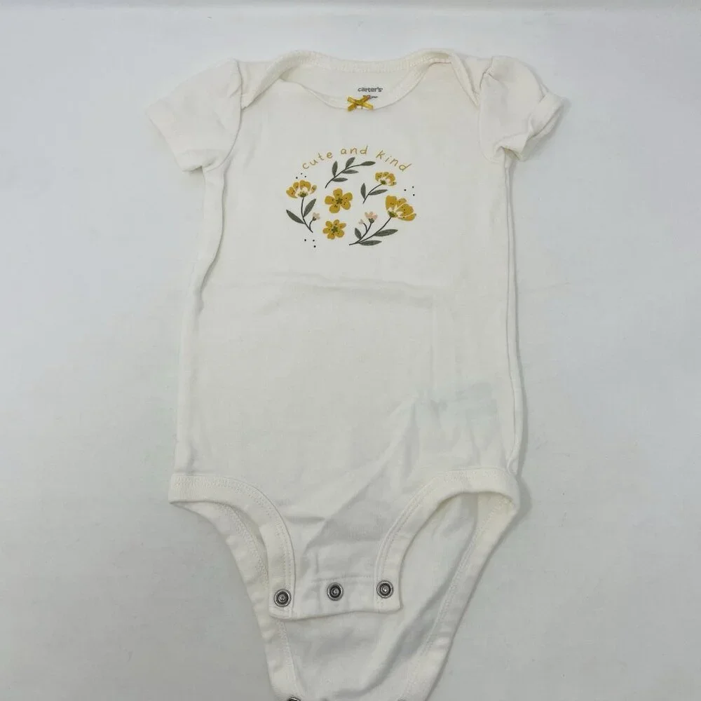Carters Baby Girls 18 Months Cute & Kind Fall Floral Gingham 3 Piece Set 936‎